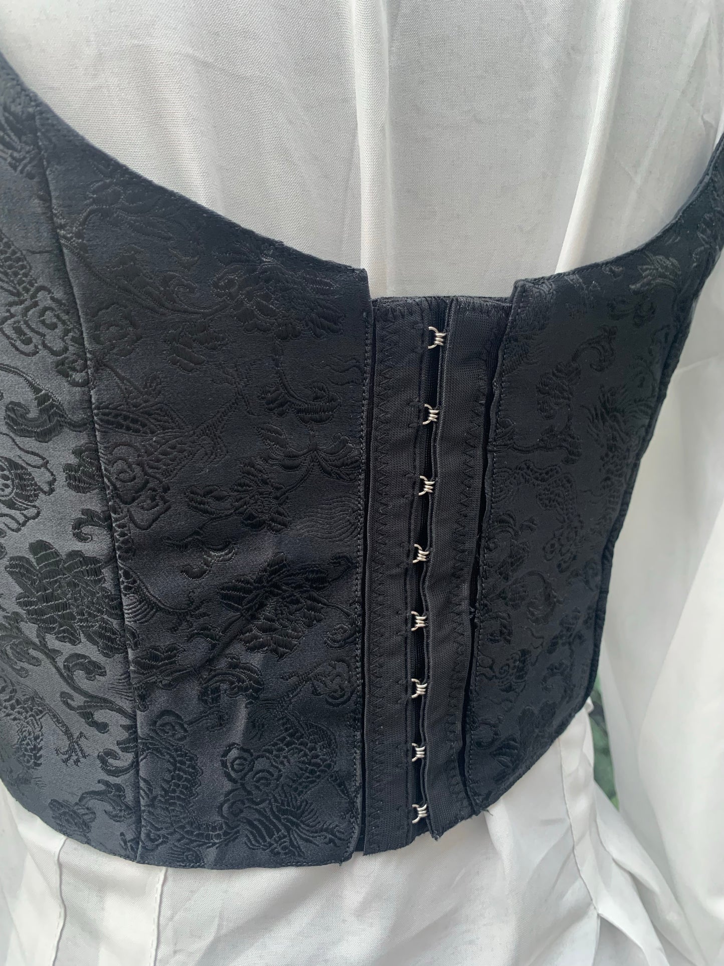 Corset with dragon pattern